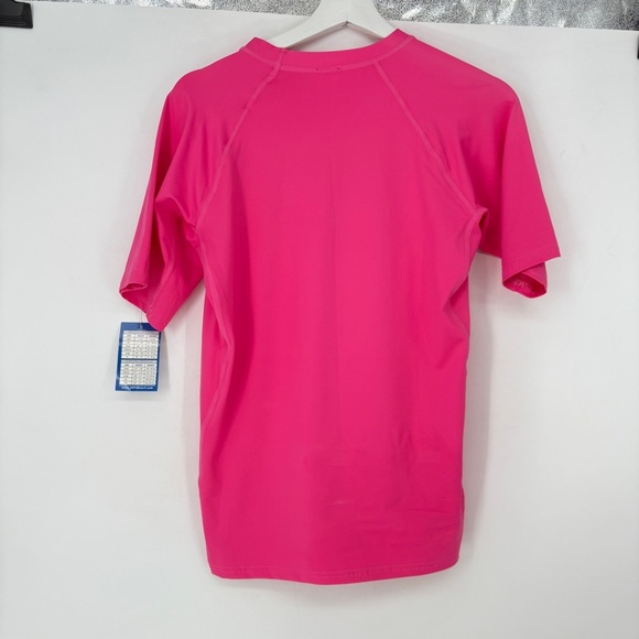 Ocean Outfitters Hot Pink Rash Guard Tee Short Sleeve‎ Top Women's Small 100% UV - Picture 9 of 9